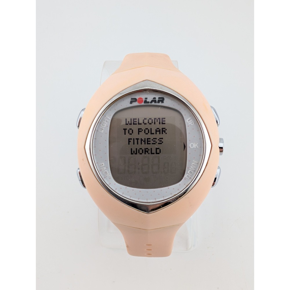 Polar F6 Digital Fitness Watch Women 40mm Case Pink Band, No Strap- New Battery